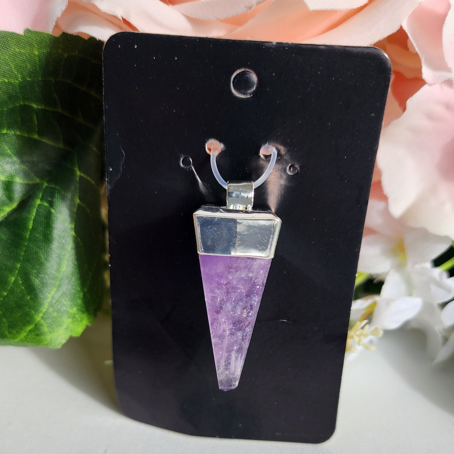 Polished Amethyst Point Pendant