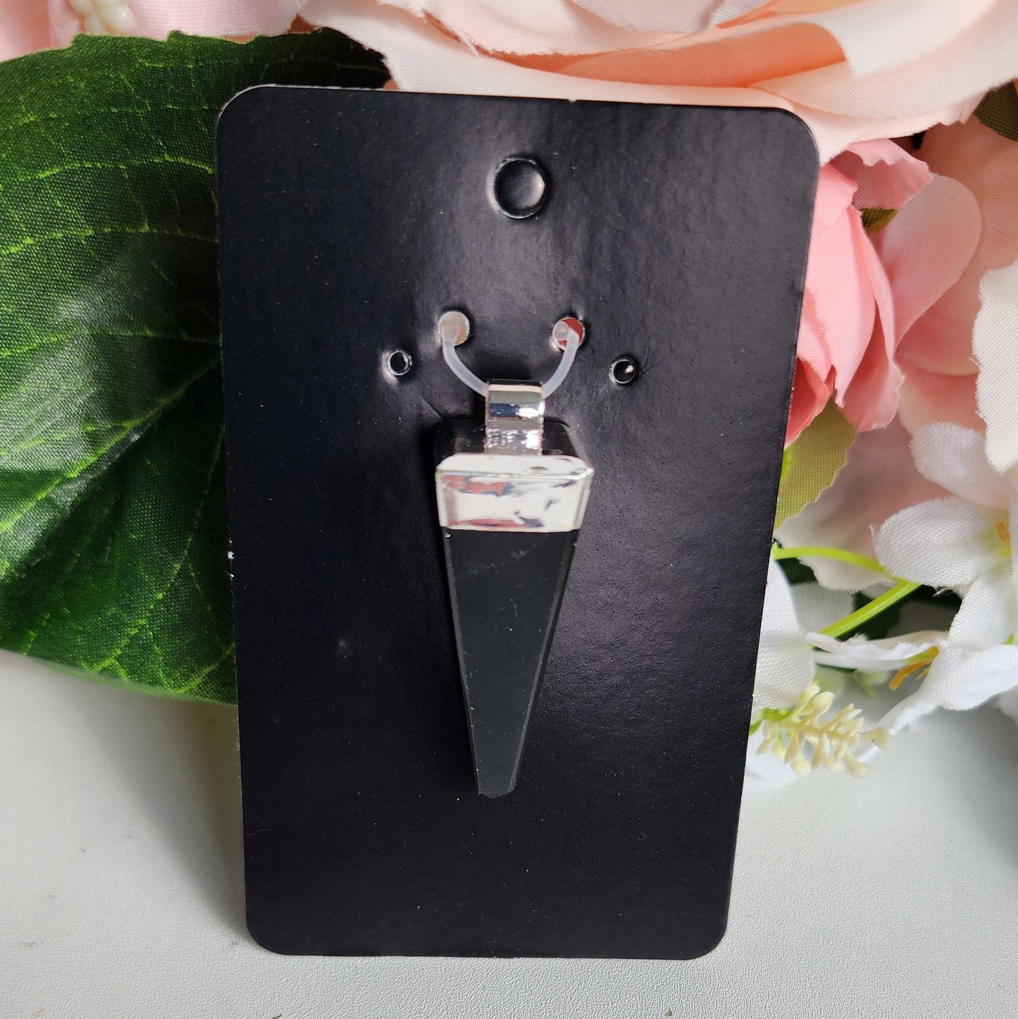Polished Obsidian Point Pendant