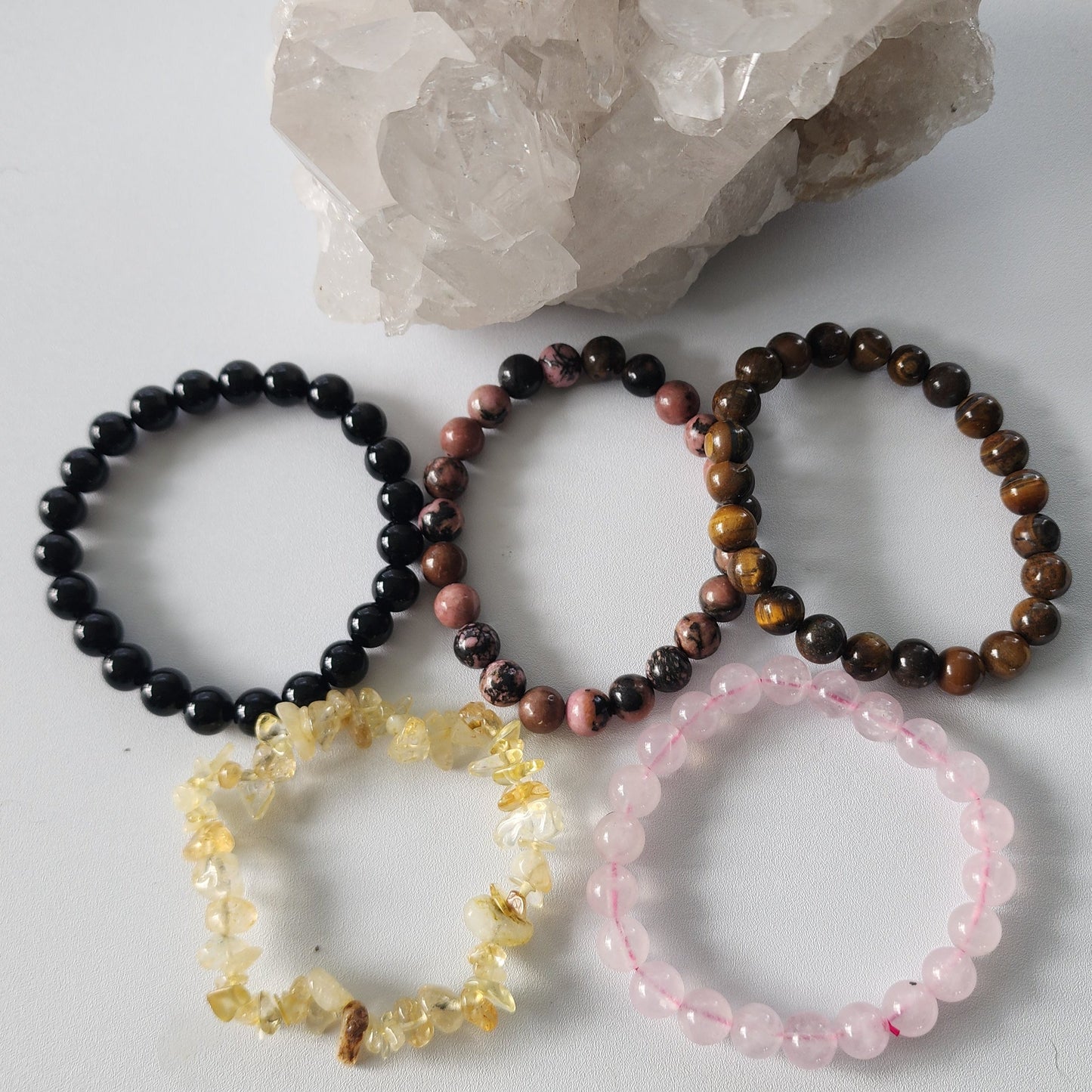 Obsidian 8mm Beaded Bracelet