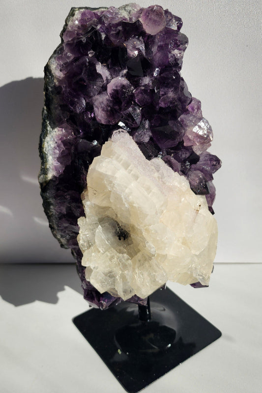 Amethyst - Cut Base On Stand