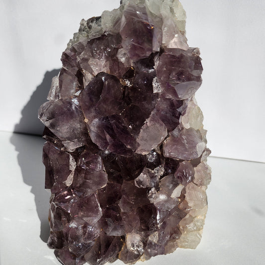 Amethyst Cut Base Cluster - Semi Polished