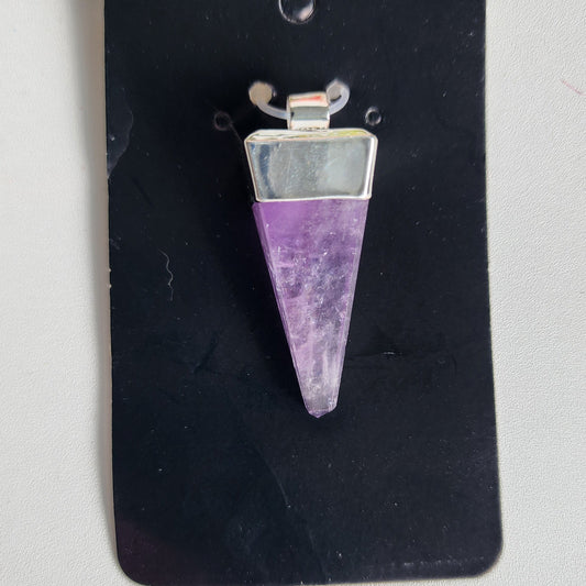 Polished Amethyst Point Pendant