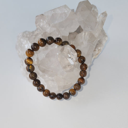 Tiger Eye 8mm Beaded Bracelet